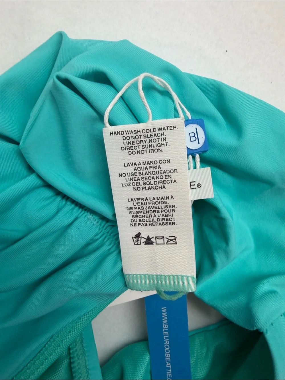 Bleu Rod Beattie Turquoise Bikini Bottoms Size 14